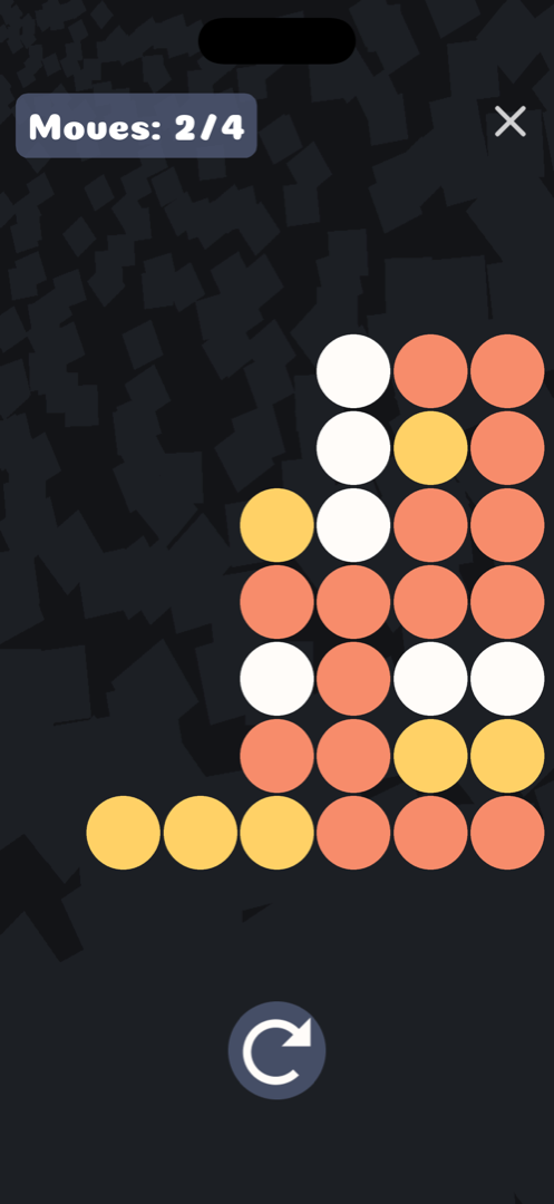 Tap Away gameplay screen showing a colorful tile board